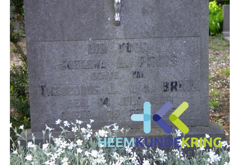 Grafstenen kerkhof Herwen Coll. HKR (183) J.A.Pruis